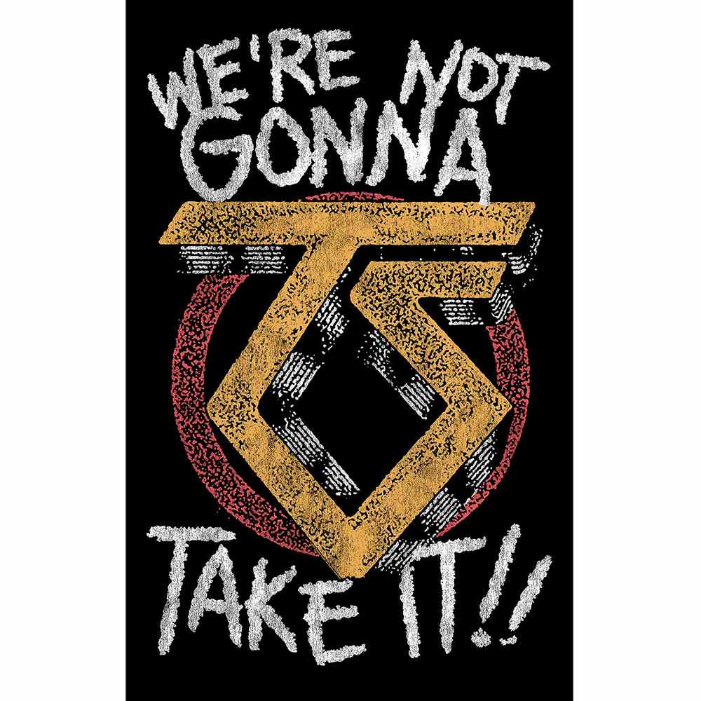 Twisted Sister - We're Not Gonna Take It Textiel Poster - Zwart